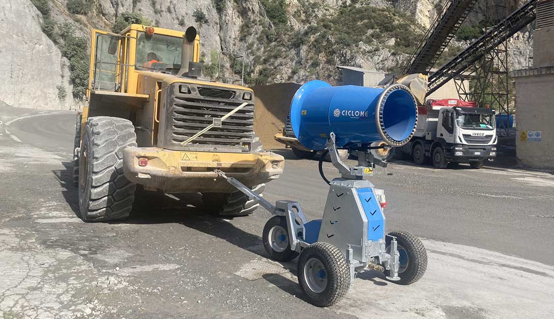 Abbattitore di polveri ad acqua trasportabilità Abbattitore di polveri ad acqua trasportabilità