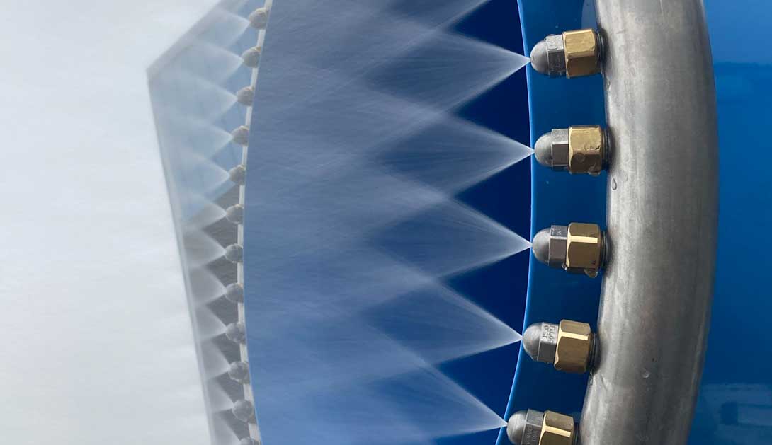 Acqua nebulizzata per abbattimento polveri